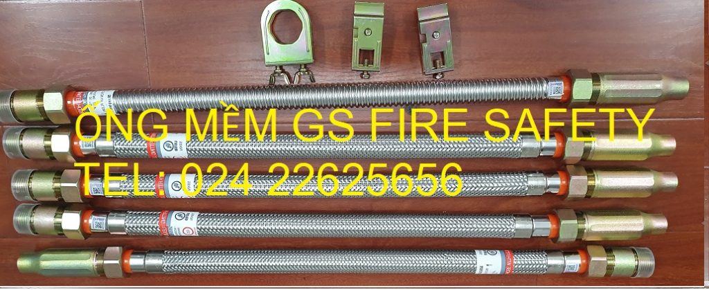 Ống mềm nối đầu phun chữa cháy Sprinkler có kiểm định dài 1800mm hãng GS Fire Safety / G-Flex. 